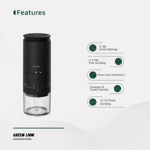 اسیاب قهوه شارژی گرین لاین مدل GL-CG45