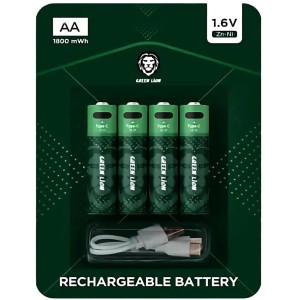 باتری قلمی قابل شارژ گرین لاین مدل Green Lion Rechargeable Battery AA 1800 mWh