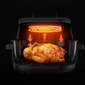 سرخ کن 4 کاره پرودو Porodo 4 in 1 Dual-Pot Glass Air Fryer PDAF532T