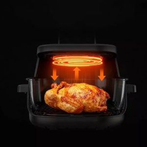 سرخ کن 4 کاره پرودو Porodo 4 in 1 Dual-Pot Glass Air Fryer PDAF532T