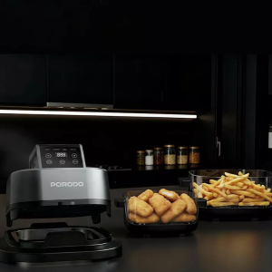 سرخ کن 4 کاره پرودو Porodo 4 in 1 Dual-Pot Glass Air Fryer PDAF532T