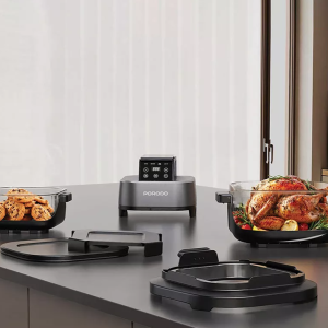 سرخ کن 4 کاره پرودو Porodo 4 in 1 Dual-Pot Glass Air Fryer PDAF532T
