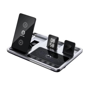 شارژر وایرلس 4 کاره رو میزی گرین لاین GN4IN1WCSGY