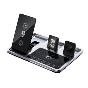 شارژر وایرلس 4 کاره رو میزی گرین لاین GN4IN1WCSGY