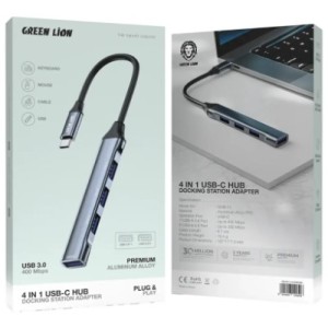 هاب 4 پورت USB-C گرین لاین مدل Docking Station Adapter
