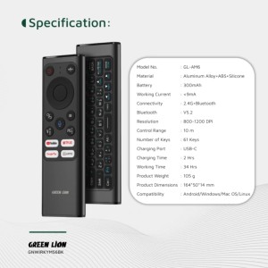 ریموت کنترل کیبورد دار گرین لاین Green lion Wireless Remote Pro GL-AM6