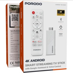 اندروید باکس هوشمند پرودو مدلSmart Streaming TV Stick 4K با دستیار صوتی گوگل PDH313WH