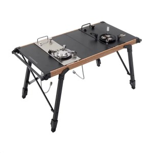 اجاق کمپینگ میز دار دوقلو پرودو Porodo Dual Stove Camping Table