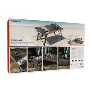 اجاق کمپینگ میز دار دوقلو پرودو Porodo Dual Stove Camping Table