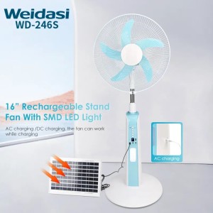 پنکه شارژی خورشیدی ویداسی مدل WEIDASI WD-246S