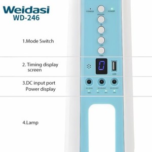 پنکه شارژی خورشیدی ویداسی مدل WEIDASI WD-246S