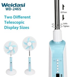 پنکه شارژی خورشیدی ویداسی مدل WEIDASI WD-246S