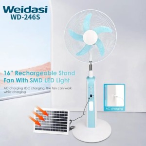 پنکه شارژی خورشیدی ویداسی مدل WEIDASI WD-246S
