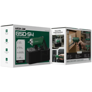 ست 54 تیکه پیچ گوشتی شارژی گرین لاین مدل GSD-54