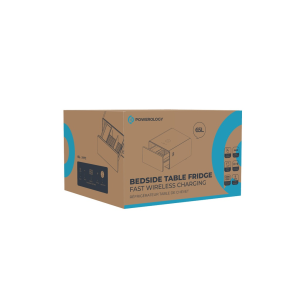 یخچال کنار تختی 65 لیتری پاورولوژی دارای شارژر فست شارژ وایرلس مدل P65STFRBK