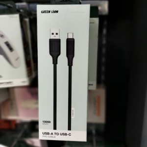 کابل شارژ فست 2 متری Green Lion Type-C مدل GNPVCATC2MBK