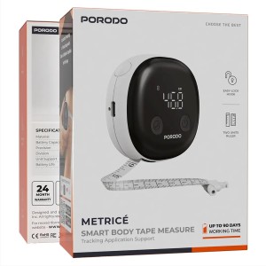 متر هوشمند بدن پرودو مدل Porodo METRICE Smart Body Measure Tape With Bluetooth PDER30