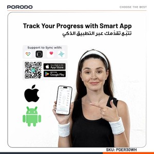 متر هوشمند بدن پرودو مدل Porodo METRICE Smart Body Measure Tape With Bluetooth PDER30
