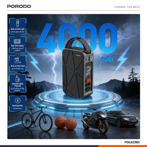 پمپ باد شارژی  پرودو مدل FLATOR  4000mAh CAR TIRE INFLATOR