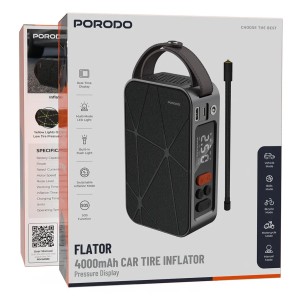 پمپ باد شارژی  پرودو مدل FLATOR  4000mAh CAR TIRE INFLATOR