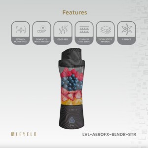 مخلوط کن شارژی قابل حمل لِوِلو Levelo LVL-AEROFX-BLNDR-STR