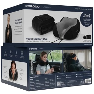 بالش گردن و پتو مسافرتی پرودو Porodo Lifestyle Travel Comfort Duo