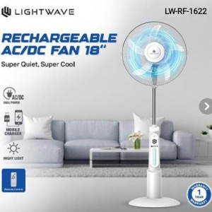 پنکه ایستاده شارژی لایت ویو مدل LW-RF-1622