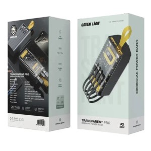 پاوربانک گرین لاین مدل Green Lion Transparent Pro 30000mAh