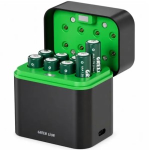 باتری نیم قلمی شارژی AAA و داک شارژر باتری AAA گرین لاین مدل GRB-12