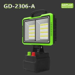 چراغ پروژکتور شارژی خورشیدی قابل تنظیم نور و رنگ مدل GD-2305B
