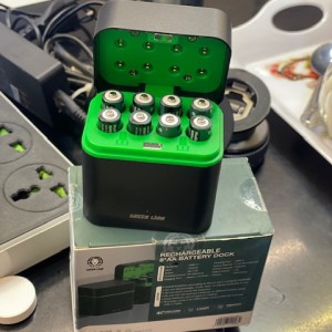 باتری قلمی شارژی AA و داک شارژر باتری AA گرین لاین مدل GRB-11
