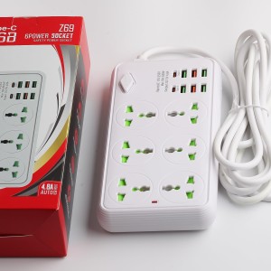 چند راهی و شارژر ۸ سوکت مدل DANEEN Power Extension cord Z69