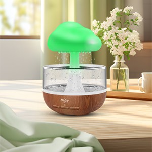 بخور سرد و چراغ خواب شبیه ساز باران قارچی Cloud Rain Humidifier