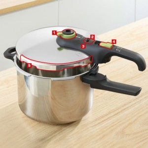 زودپز دوقلو تفال 4 و 6 لیتری Tefal Secure Trendy