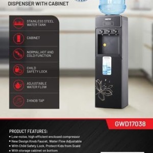 آبسردکن یخچال دار جیپاس مدل Geepas Water Dispenser  GWD17038