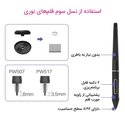 تبلت گرافیکی و قلم نوری هویون مدل Kamvas 16 Plus 4K