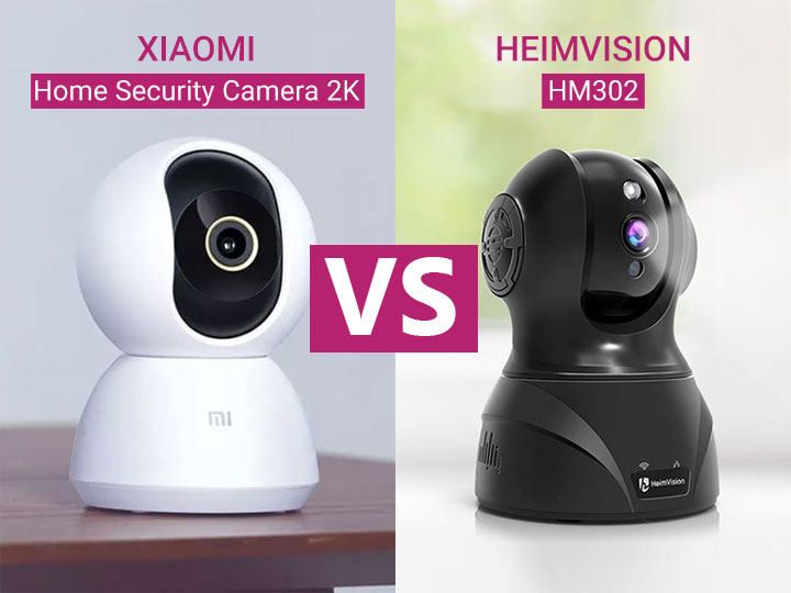 مقایسه دوربین‌های مداربستهٔ شیائومی Mi 360° Home Security Camera 2K و هیم‌ویژن HM302