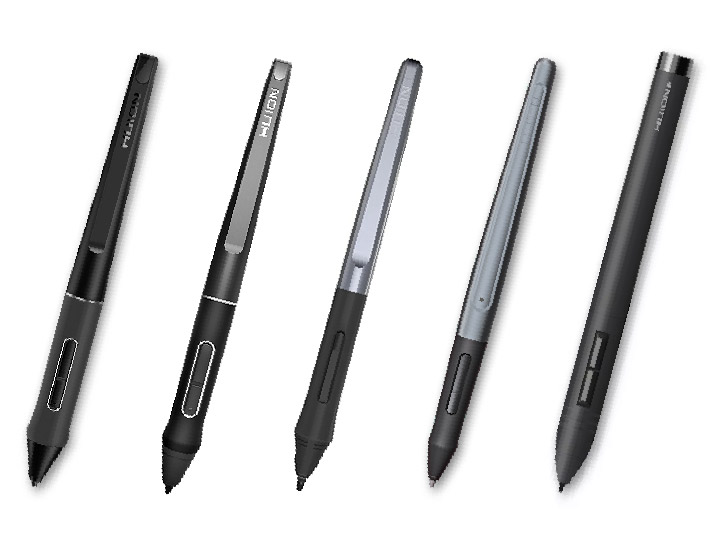 هر تبلت گرافیکی یا مانیتور طراحی هویون از کدام قلم دیجیتال استفاده می‌کند؟