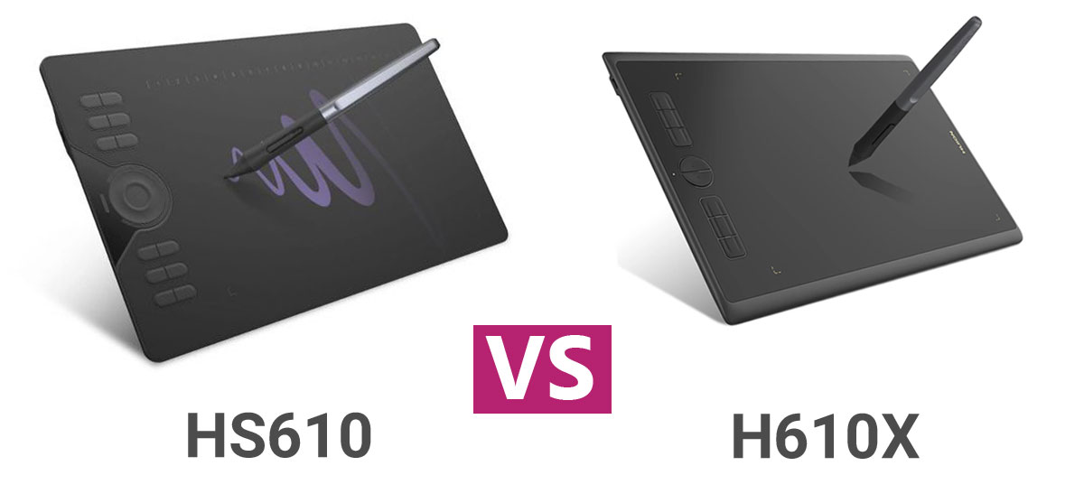 مقایسه تبلت گرافیکی HS610 و H610X