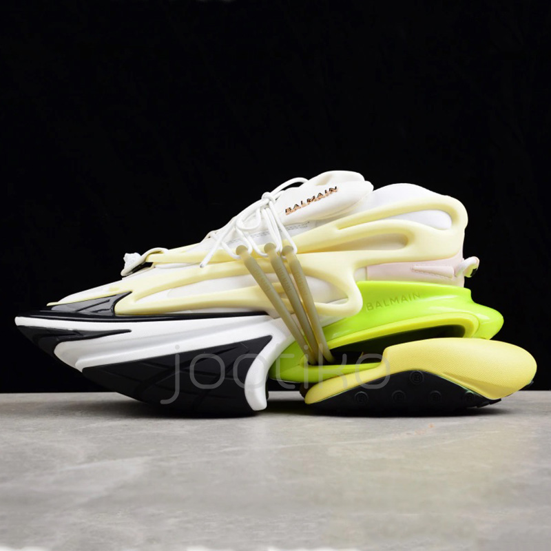 بالمین یونیکورن Balmain Unicorn Low-Top White Yellow سفید زرد