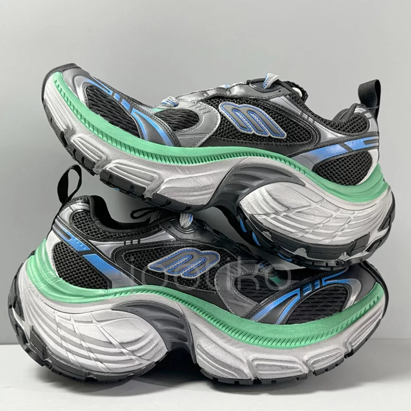 بالنسیاگا تن ایکس ال ترینرز Balenciaga 10xl Trainers in Black/Blue/Green