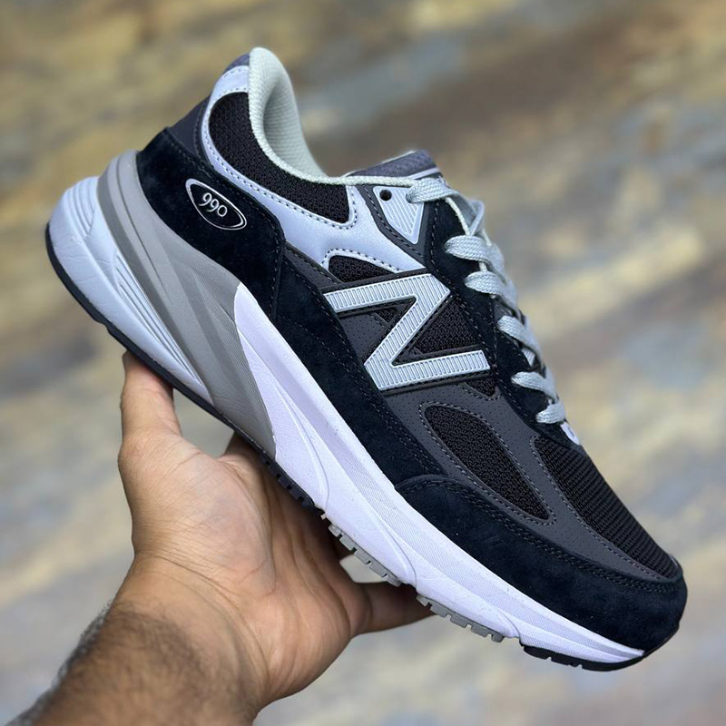 کفش نیوبالانس New Balance 990v6 MiUSA Black Grey White