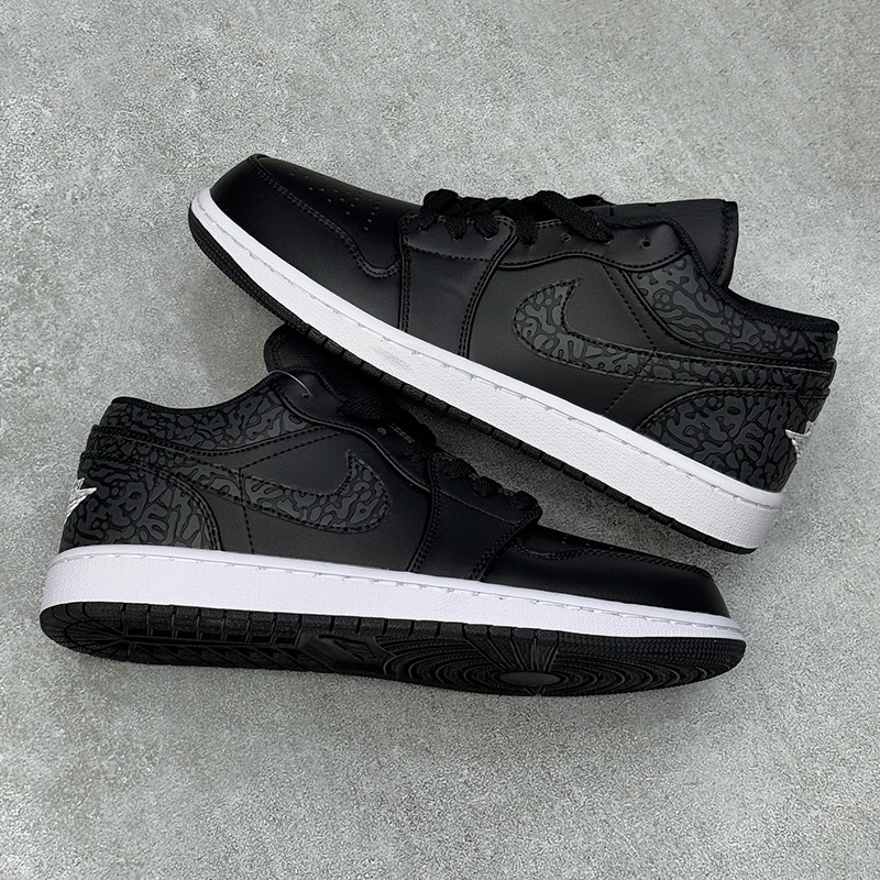 جردن وان لو بلک الفنت Jordan 1 Low Black Elephant