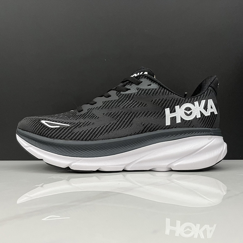 هوکا کلیفتون 9 مشکی سفید Hoka Clifton 9 Black White