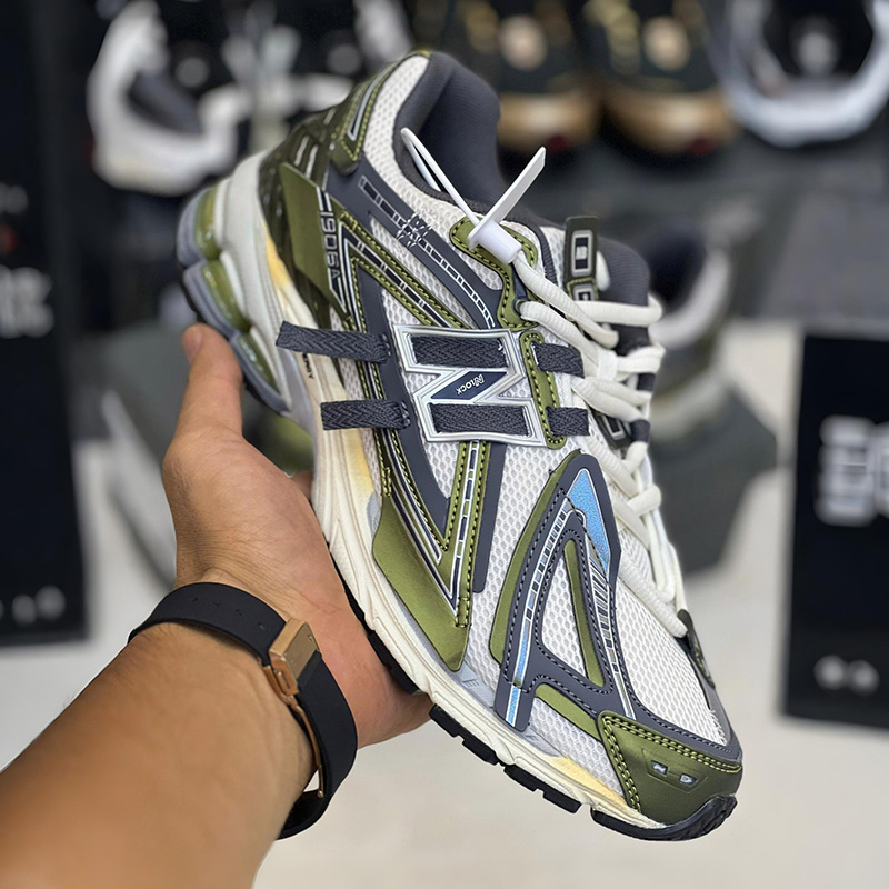 کفش نیوبالانس 1906A سبز زیتونی سفید خاکستری New Balance 1906A Olive Juice Sea Salt