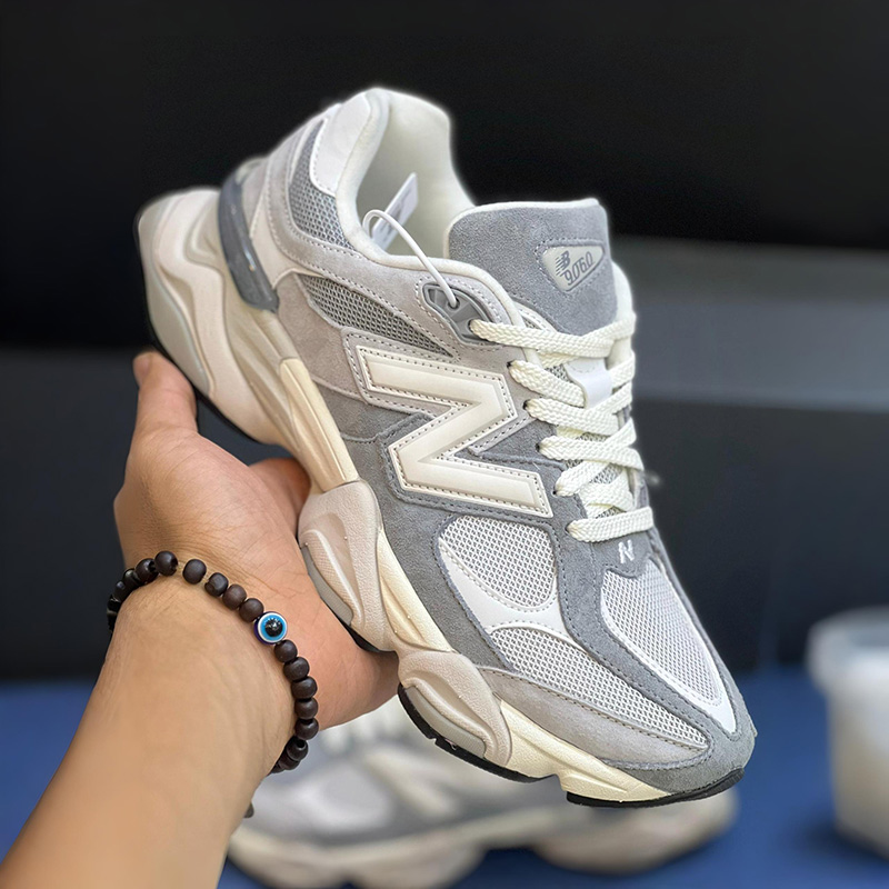 کفش نیوبالانس 9060 خاکستری سفید New Balance 9060 Slate Grey Raincloud