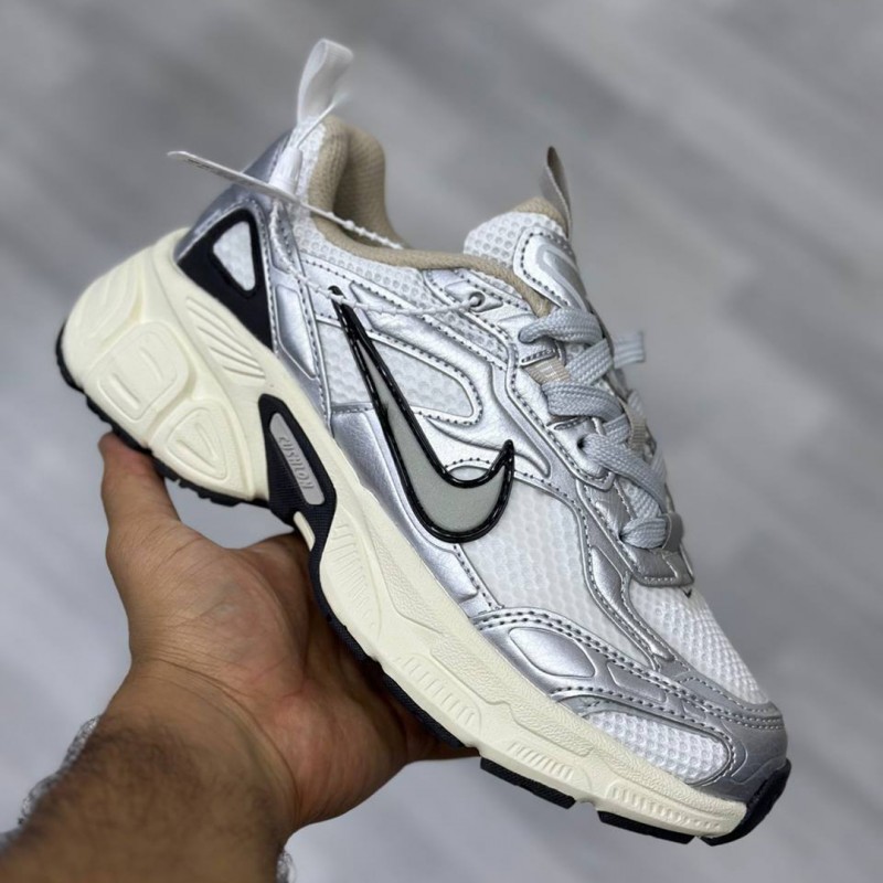 کفش نایک وی فایو کی سفید سیلور کرم مشکی Nike V5K Silver White Cream Black