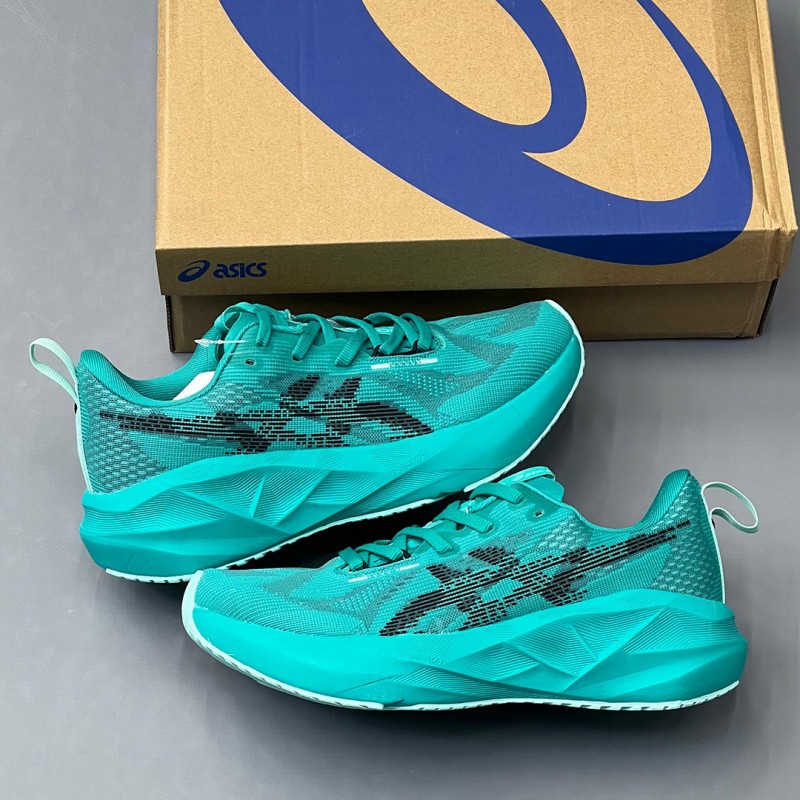 کفش اسیکس نوابلاست 5 سبز فیروزه‌ای ASICS Novablast 5 Wave Teal Black