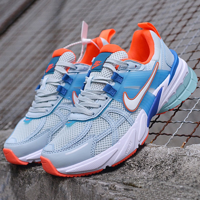 کفش نایک وی تو کی ران آبی نارنجی Nike V2K Run Blue White Orange