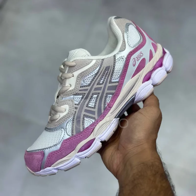 کفش اسیکس ژل ان وای سی کرم بژ صورتی ASICS GEL-NYC Cream Mineral Beige Pink